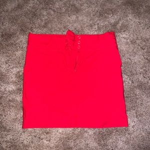 Red skirt